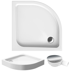 Polimat brodzik półokrągły kompaktowy Pako 80x80 z syfonem