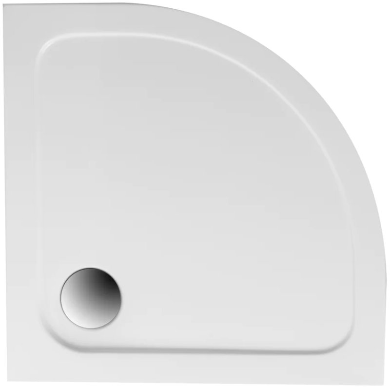 Polimat brodzik półokrągły posadzkowy Standard 80x80 z syfonem