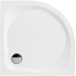 Polimat brodzik półokrągły posadzkowy Nowy Styl 80x80 z syfonem