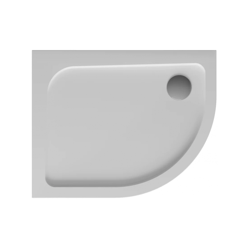 Polimat brodzik asymetryczny półokrągły posadzkowy Oris lewy 100x80 z syfonem