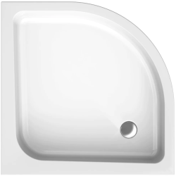 Polimat Brodzik półokrągły Pako 80x80 z syfonem do zabudowy