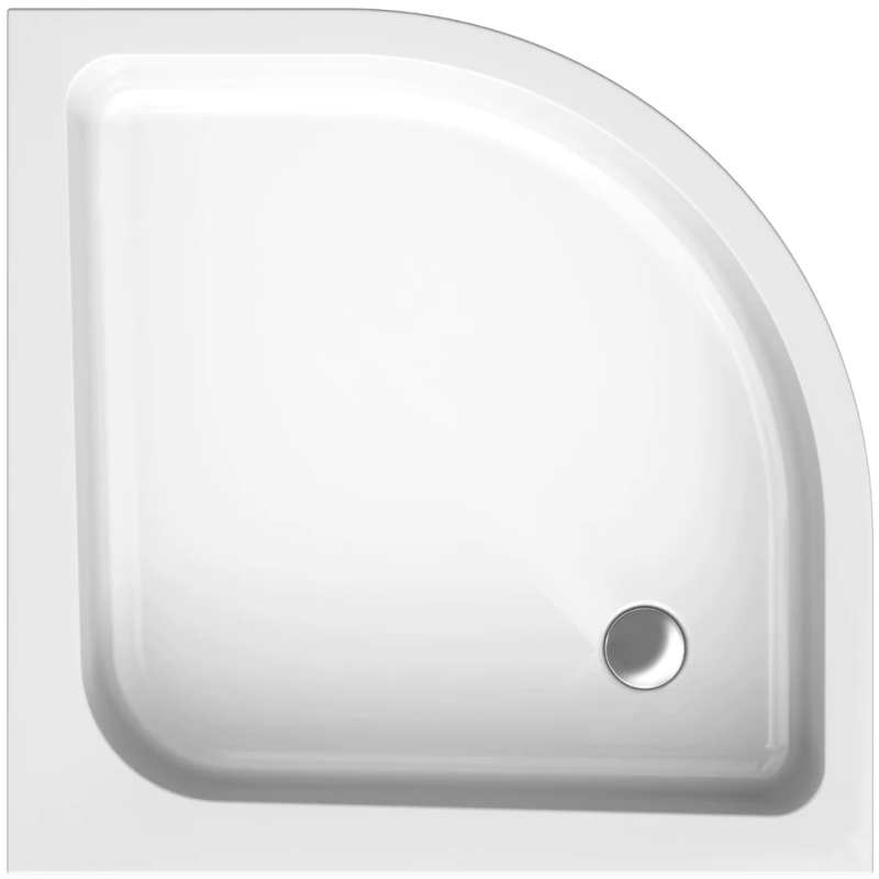 Polimat Brodzik półokrągły Pako 80x80 z syfonem do zabudowy