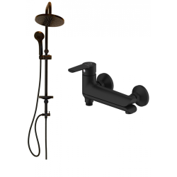 Luksusowa Bateria Wannowa YO! z Deszczownicą Oval Plus Black - Nowoczesny Design!