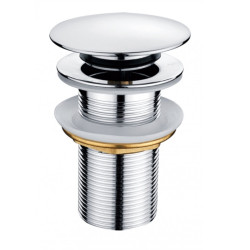 Korek Klik-Klak 1 1/4" Duży bez przelewu Mosiądz chrom