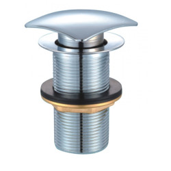 Korek Klik-Klak 1 1/4" Duży Kwadratowy bez przelewu Mosiądz chrom