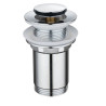 Korek Klik-Klak 1 1/4" Mały, Długi kołnierz z przelewem Znal chrom