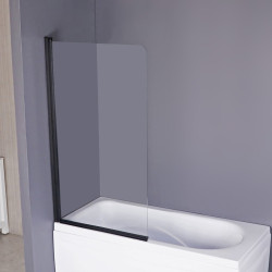 Stylowy Parawan Duso Jednoskrzydłowy w Eleganckiej Czerni dla Twojej Łazienki