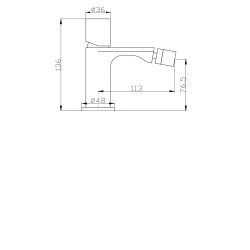 Bateria BLUO bidetowa stojąca chrom