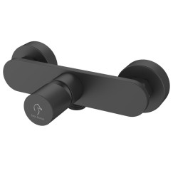 Bateria BLUO BLACK natryskowa ścienna czarny mat