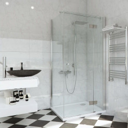 Kabina FRESH LINE kwadratowa 90x90x195 chrom, transparent, Prawa CHROM