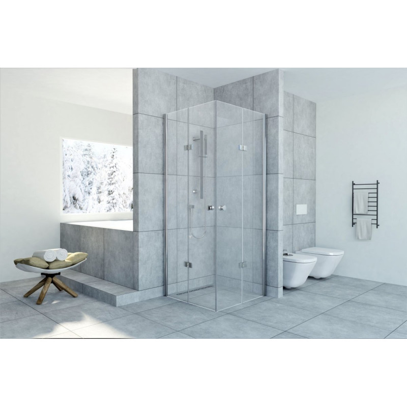 Elegancka Kabina Prysznicowa Foldex 80x80 - Bezramowa, Nowoczesne Szkło Przejrzyste