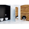 Elegancka kabina prysznicowa 90x90 z lustrem - nowoczesny design, szkło transparentne