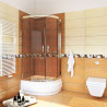Kabina STYLIO półokrągła 80x80x170 chrom szkło transparent z powłoką CleanGLASS