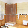 Kabina STYLIO kwadratowa 80x80x190 chrom szkło transparent z powłoką CleanGLASS
