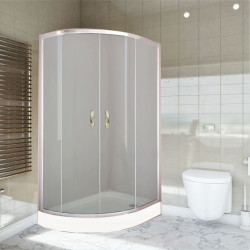 Stylio: Elegancka Kabina Prysznicowa Asymetryczna 80x100cm, Krystaliczna Czystość