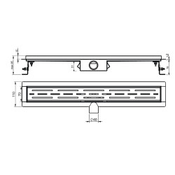 Elegancki Odpływ Liniowy 60 cm z Rusztem - Model XMD030 dla Nowoczesnych Łazienek