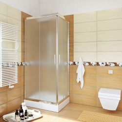 Kabina STYLIO kwadratowa 70x70x190 chrom szkło chinchila z powłoką CleanGLASS