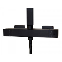 FINN Bateria termostatyczna z deszczownią kwadratową Black