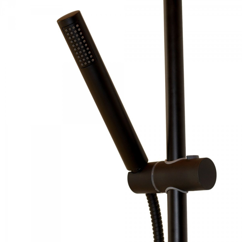 EMI Bateria termostatyczna z deszczownią okrągłą Black