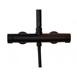 EMI Bateria termostatyczna z deszczownią okrągłą Black