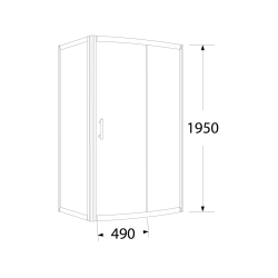 Kabina Prysznicowa Premium Tytan 90x120, chrom, grafitowe szkło - Nowoczesny Styl!