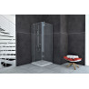Kabina FRESH LINE kwadratowa 90x90x195 chrom, transparent, Lewa CHROM