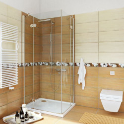 Elegancka Kabina Prysznicowa 90x90 - Bezprofilowe Szkło Transparentne Chromowane