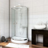 Elegancka Kabina Prysznicowa STYLIO 80x100 z Brodzikiem, Szkło Mrożone