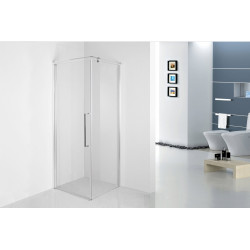 Kabina CREATIVE kwadratowa 80x80x200 transparent Lewa CleanGLASS CHROM