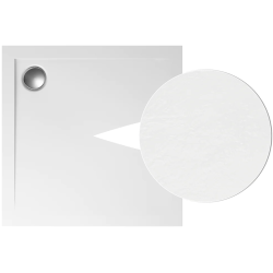 Brodzik posadzkowy kwadratowy GEOS struktura kamienia 80x80 OUTLET