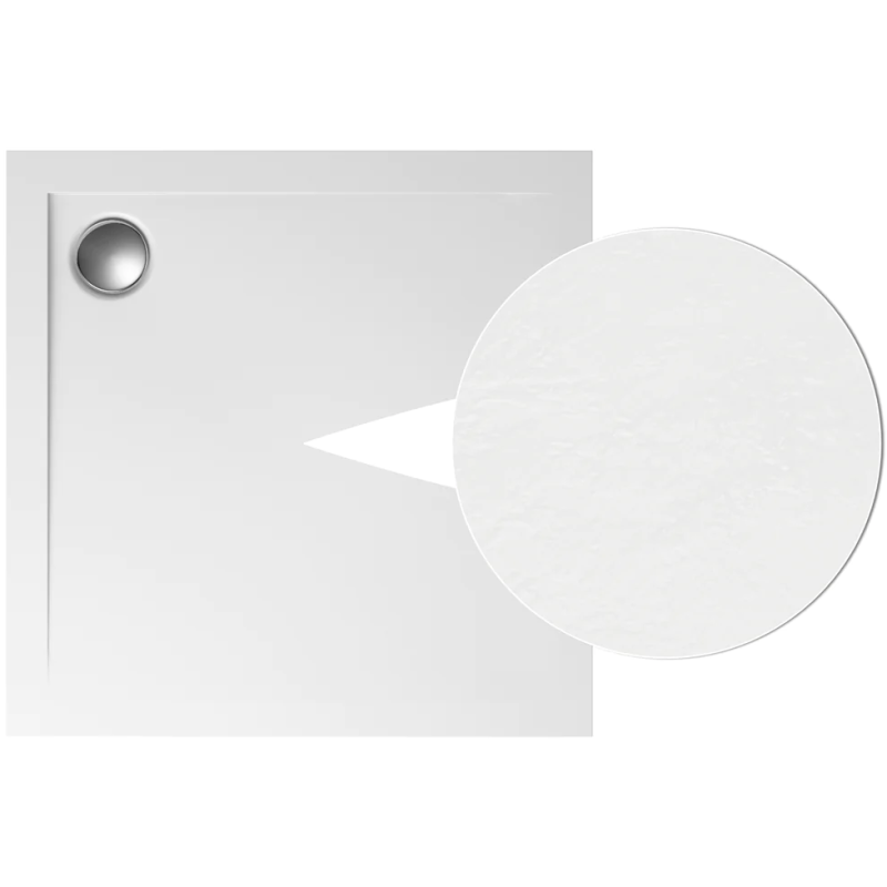 Brodzik posadzkowy kwadratowy GEOS struktura kamienia 80x80 OUTLET