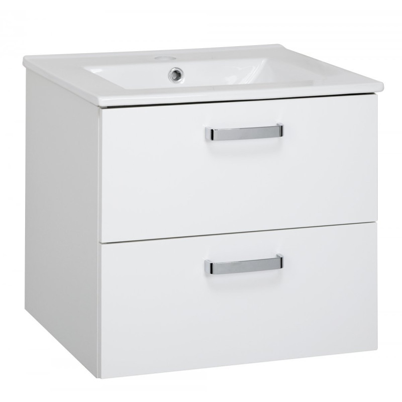 Astor Szafka podwieszana z umywalką TOSCANIA SLIM 60 cm biała