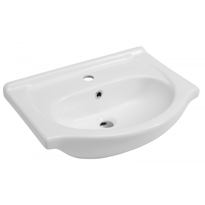 Astor Lupo szafka z umywalką łazienkowa 55 cm biała stojąca zestaw połysk biała