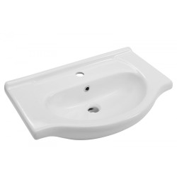 Astor Lupo szafka z umywalką łazienkowa 65 cm biała stojąca zestaw połysk biała