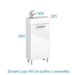 Astor Zestaw Lupo 40 cm szafka z umywalką