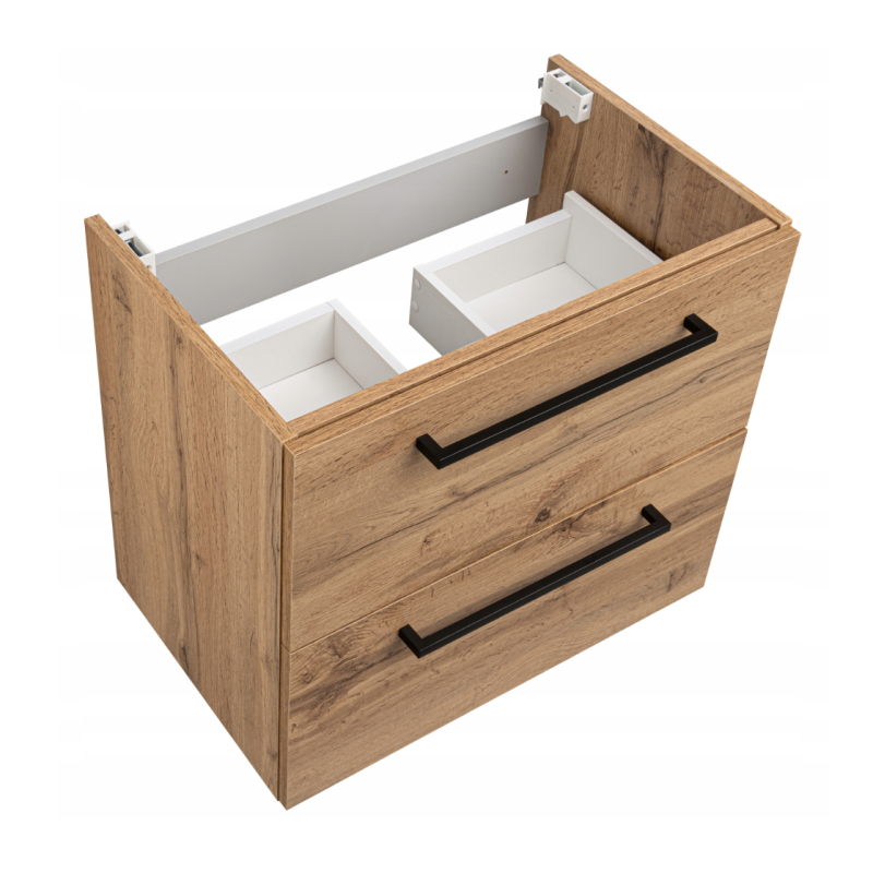 Zestaw łazienkowy ASTOR szafka wisząca z umywalką ASTER 60cm dąb wotan
