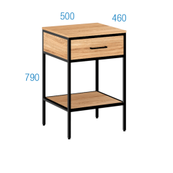 Astor Kompaktowa Szafka MODUS 50 cm z Blatem pod umywalkę, z szufladą