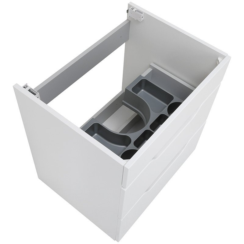 Astor Szafka INES 60 cm pod umywalkę biała z elementami drewna