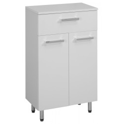 Astor Komoda Szafka łazienkowa z Blatem Lupo, Biały Połysk, 84cm