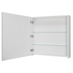 Astor IDA Szafka łazienkowa wisząca biała półka 60 cm biały połysk z lustrem