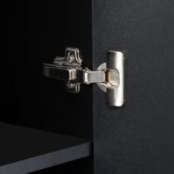 Astor Słupek Łazienkowy Astor AMY 35cm Czarny Ryflowany