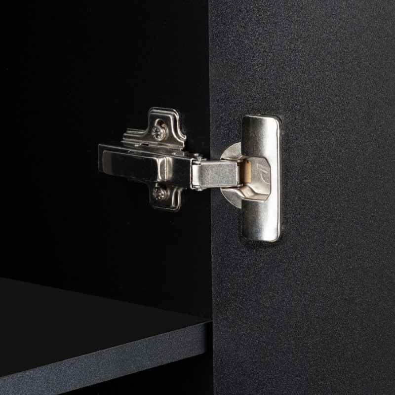 Astor Słupek Łazienkowy Astor AMY 35cm Czarny Ryflowany