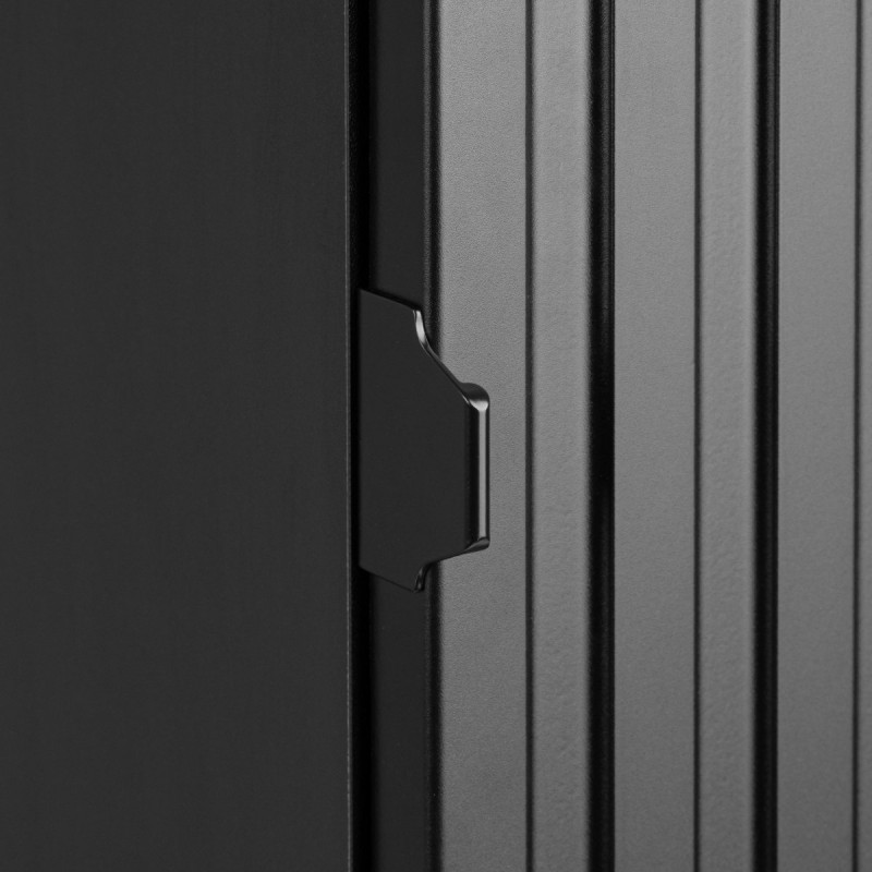 Astor Słupek Łazienkowy Astor AMY 35cm Czarny Ryflowany