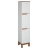 Astor Słupek łazienkowy SPEK 35 cm, biały/dąb country, MDF/cichy domyk