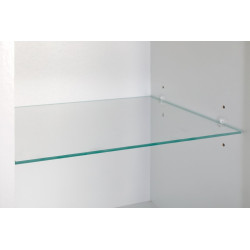 Astor Słupek łazienkowy SPEK 35 cm, biały/dąb country, MDF/cichy domyk