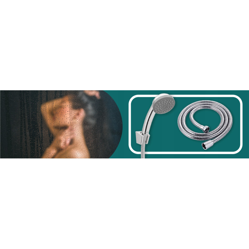 Zestaw natryskowy mini EOL słuchawka z wężem 150cm oraz uchwytem i drążkiem