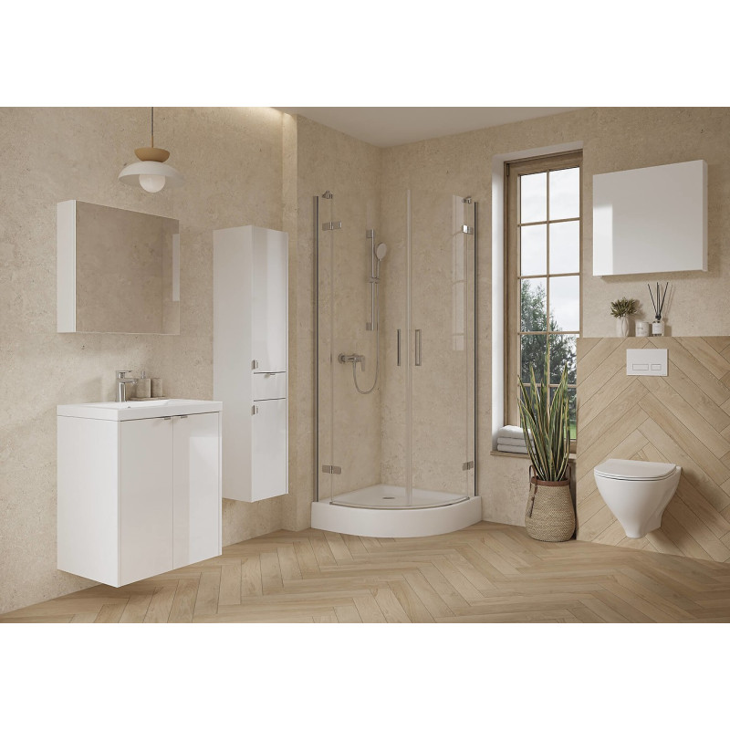 Słupek meblowy łazienkowy wiszący Cersanit OVIDA 30 biały 30x30x150cm