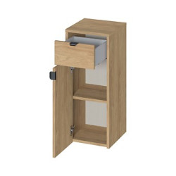 Półsłupek meblowy łazienkowy wiszący Cersanit OVIDA 30 dąb hikora 30x30x72