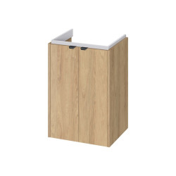 Zestaw szafka wisząca łazienkowa z umywalką Cersanit OVIDA 50 dąb hikora