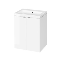 Zestaw szafka wisząca łazienkowa z umywalką Cersanit OVIDA 60 biała